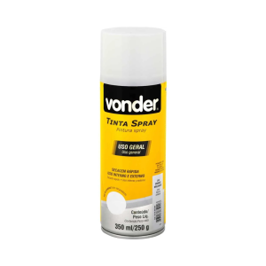 TINTA SPRAY BRANCO BRILHANTE 350ML - VONDER