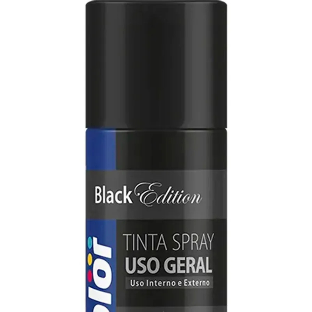 TINTA SPRAY PRETO BRILHANTE 400ML - CHEMICOLOR - Imagem 2
