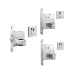 Kit 1005/1007 Rosa Quadrada Cromado -  STAM