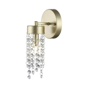 ARANDELA CRISTAL LIGHT COM BASE ALUMÍNIO DOURADO - BLUMENAU
