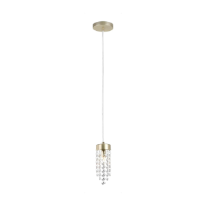 PENDENTE CRISTAL LIGHT COM BASE DE AÇO DOURADO - BLUMENAU