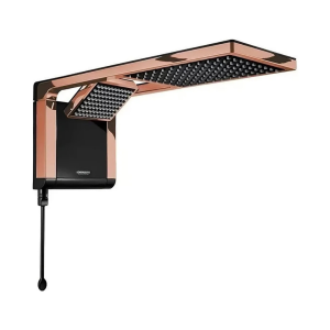 Chuveiro Acqua Duo Preto com Rose Gold 220V - LORENZETTI