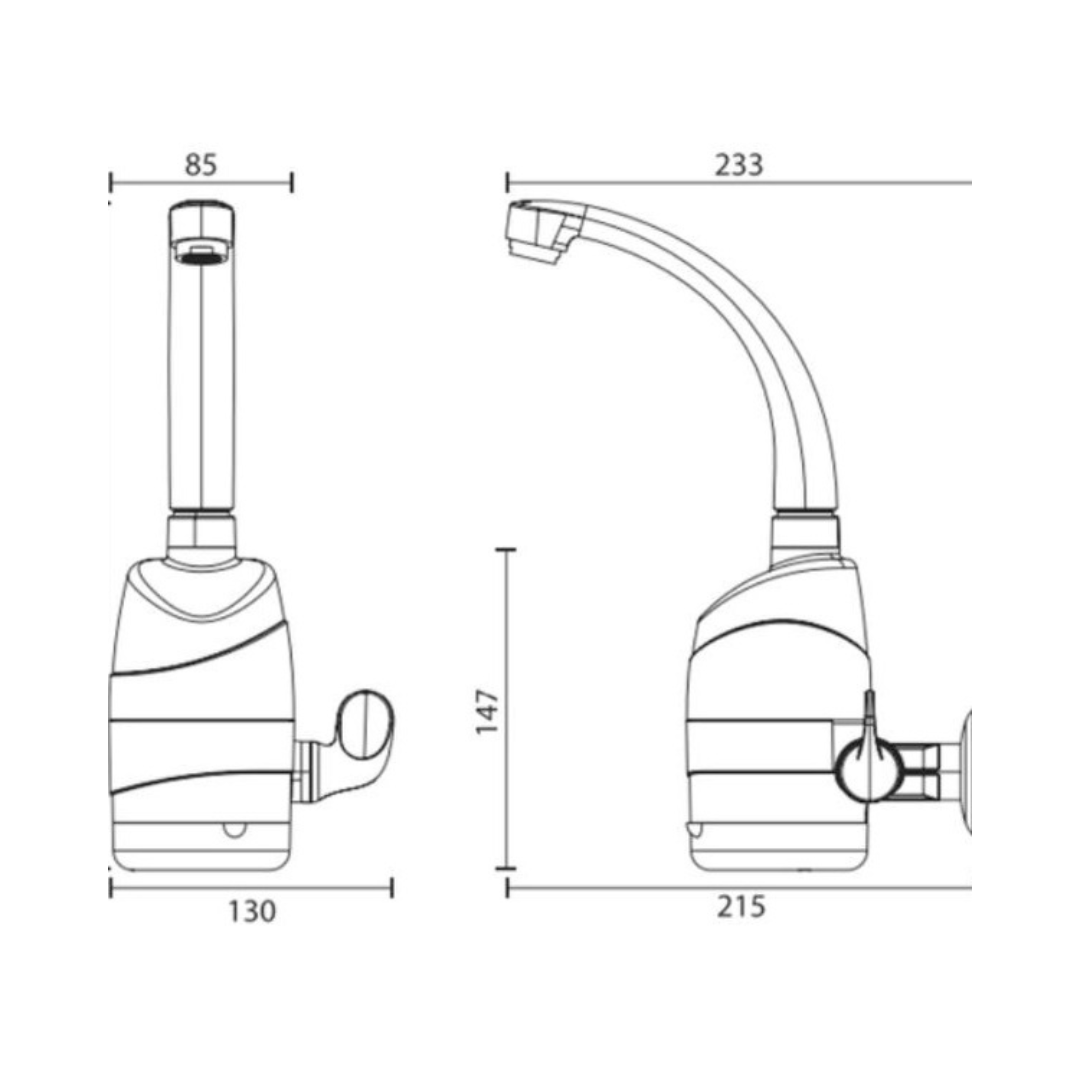 TORNEIRA LUNA 4 TEMPERATURAS BRANCO 127V - ZAGONEL - Imagem 2