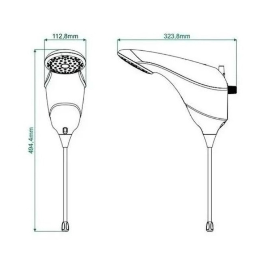 DUCHA ELETRÔNICA SUBLIME BLACK 5500W 127V - ZAGONEL - Imagem 2