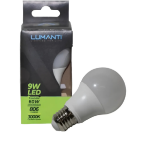 Lampada Led Bulbo ECO 9W A60 3000K - LUMANTI