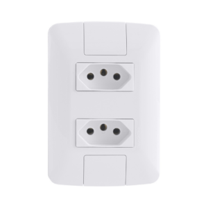 CONJUNTO 2 TOMADAS 2P+T 20A/250V ARIA BRANCO - TRAMONTINA