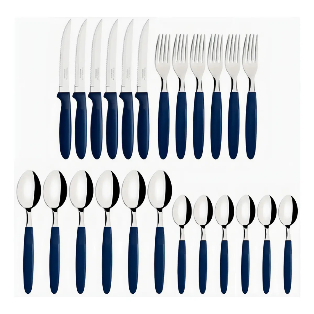 Faqueiro Inox 24Peças Ipanema Azul - TRAMONTINA - Imagem 2