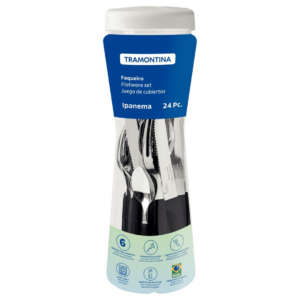 Faqueiro Inox 24Peças Ipanema Preto - TRAMONTINA