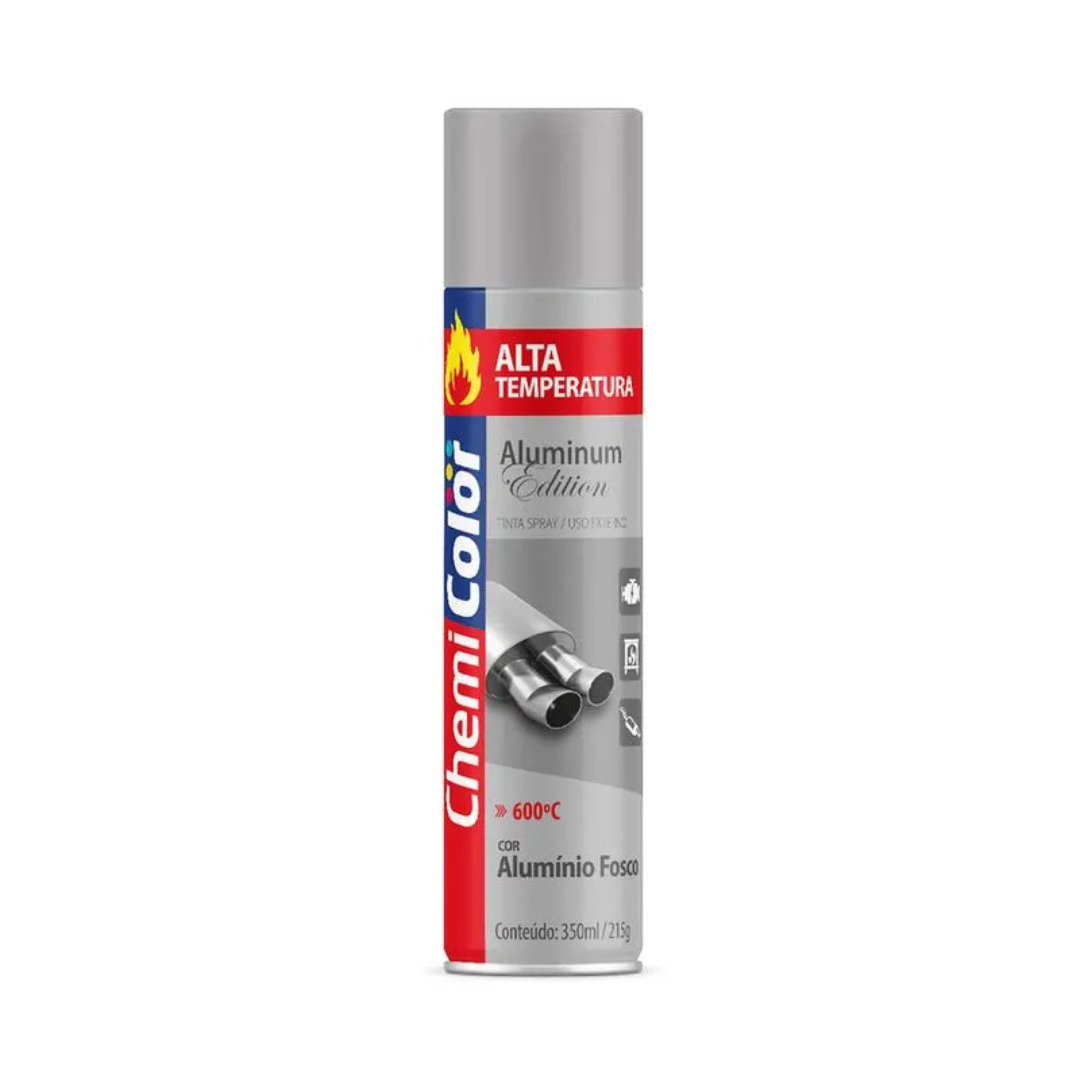 Tinta Spray Alta Temperatura Aluminio 350ML - CHEMICOLOR