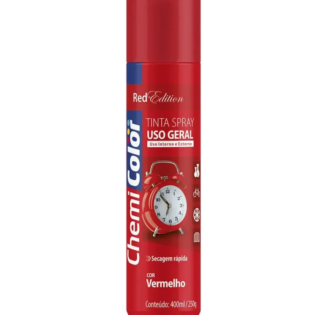 Tinta Spray Vermelho 400ML - CHEMICOLOR