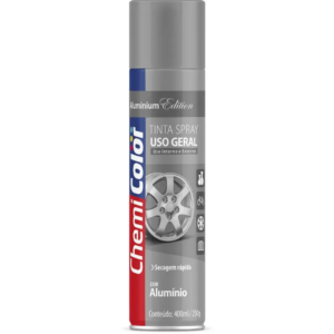 Tinta Spray Uso Geral Alumínio 400ML - CHEMICOLOR