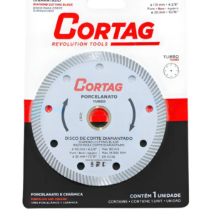 Disco Diamantado Porcelanato Turbo 110MM - CORTAG