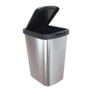 Lixeira Com Label Inox Com Click 9 LITROS - ARQPLAST