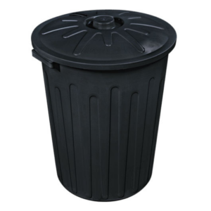 Cesto Fechado 65 Litros Preto - ARQPLAST