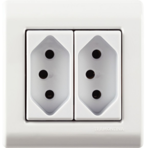Caixa com 2 Tomadas 2P+T NBR 20A-250V 57304/025 - TRAMONTINA