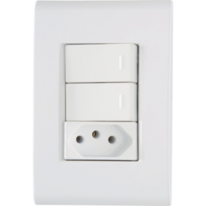 Conjunto 2 Interruptor SIM + Tomada 2P+T 10A/250V 57170/073 TRAMONTINA
