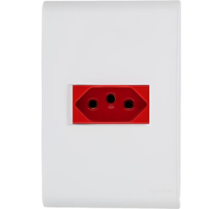 Conjunto Tomada 2P+T 20A-250V Vermelha. 57170/015 - TRAMONTINA