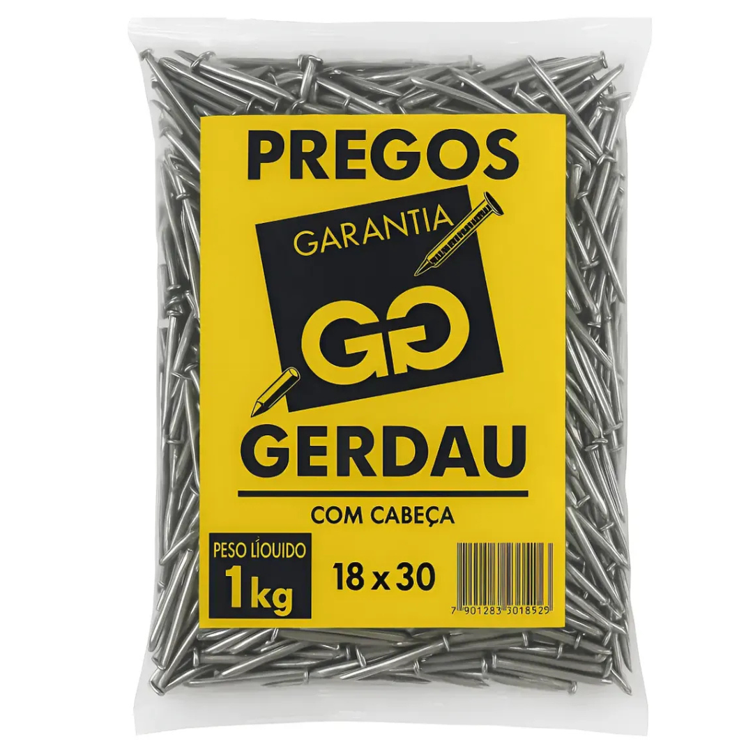 Prego 18X30 1kg - GERDAU