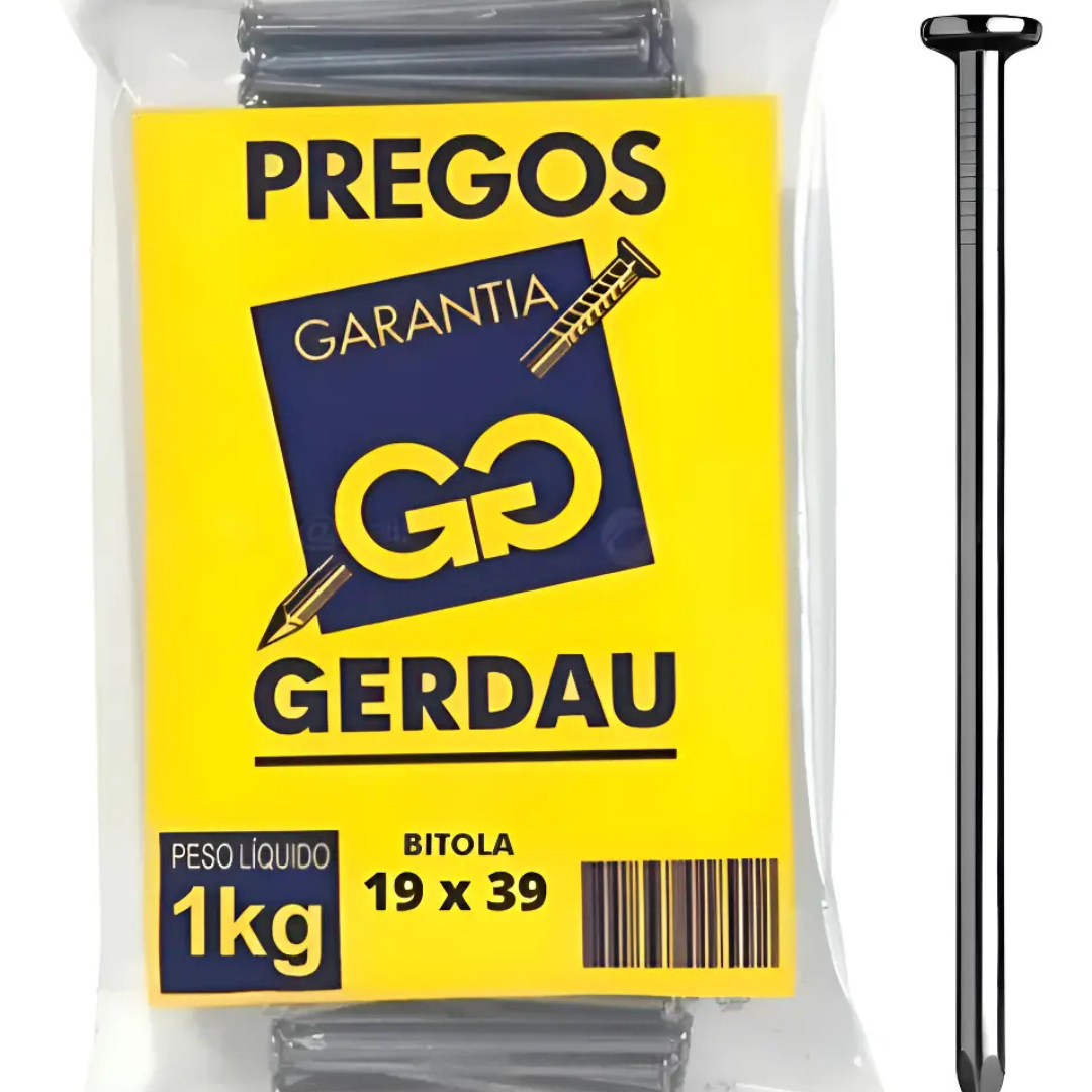 Prego 19X39 1kg- GERDAU