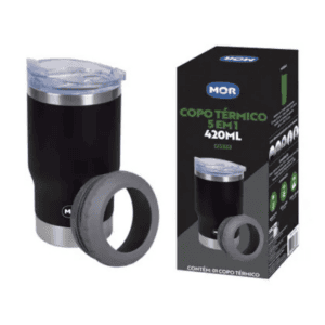 Copo Térmico 5 em 1 Preto 420ML - MOR
