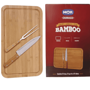 Conjunto Churrasco Bamboo Tabua 30X50 Com Alça 3360 - MOR