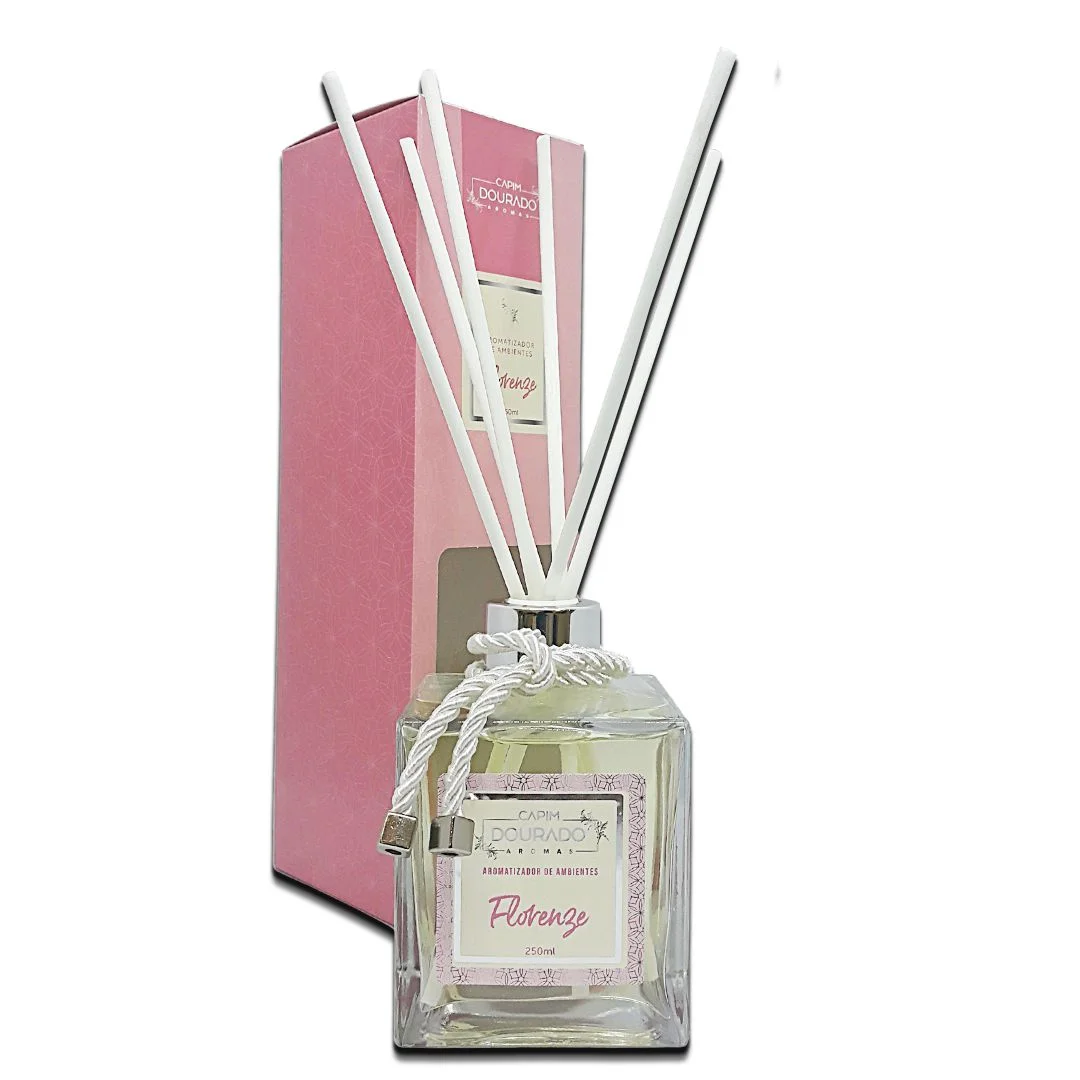 Aromatizador Florenze Vidro 250ML - CAPIM DOURADO