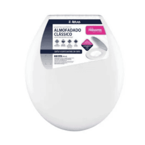 Assento Sanitário Almofadado Classico Branco - ATLAS