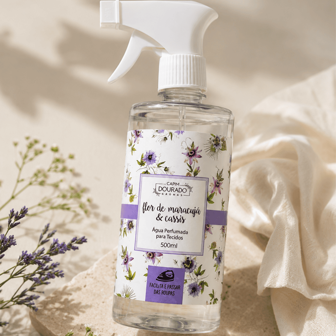 Água Perfumada Flor Maracujá e Cassis Spray 500ML - CAPIM DOURADO - Imagem 2