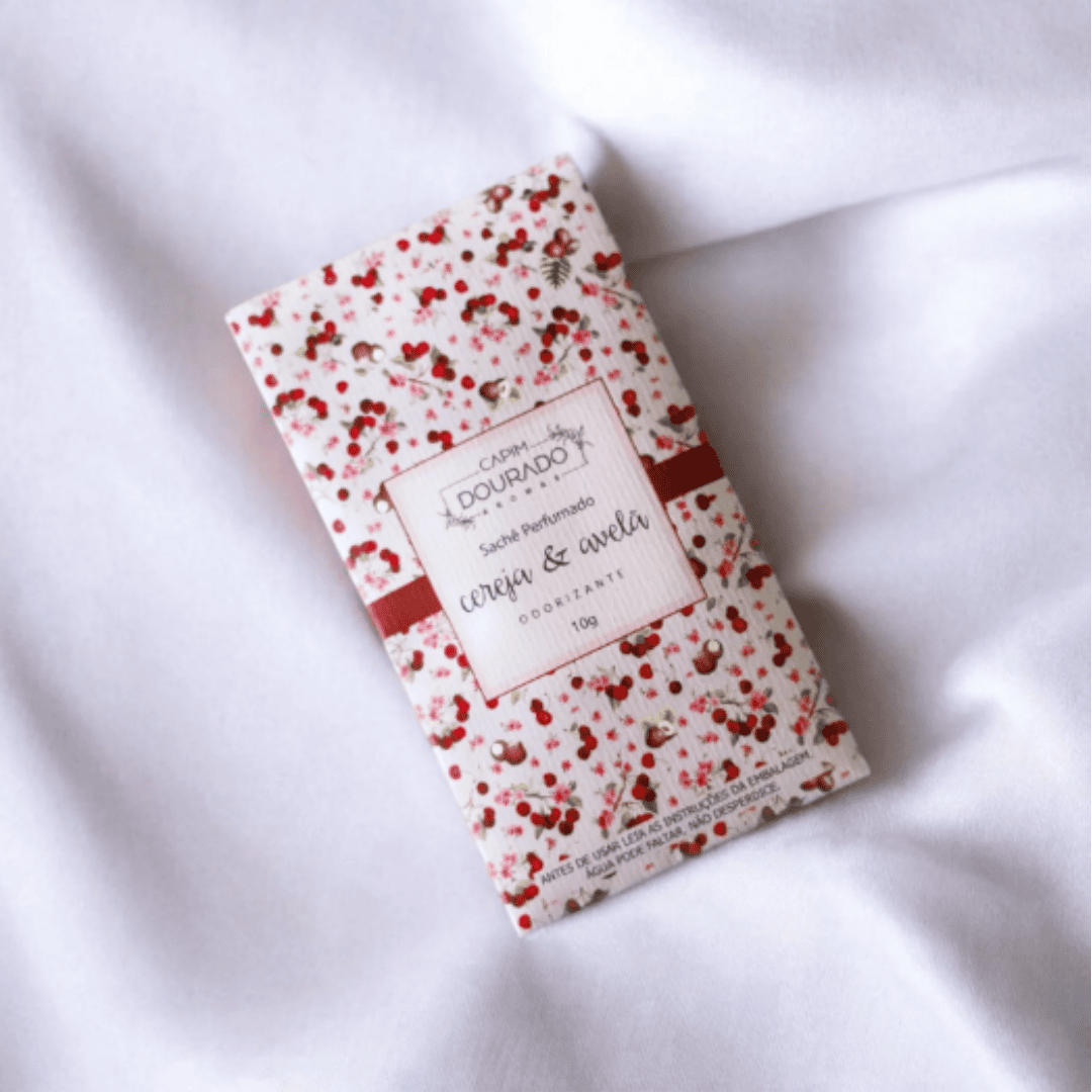 Sachê Perfumado Cereja e Avelã 10G - CAPIM DOURADO