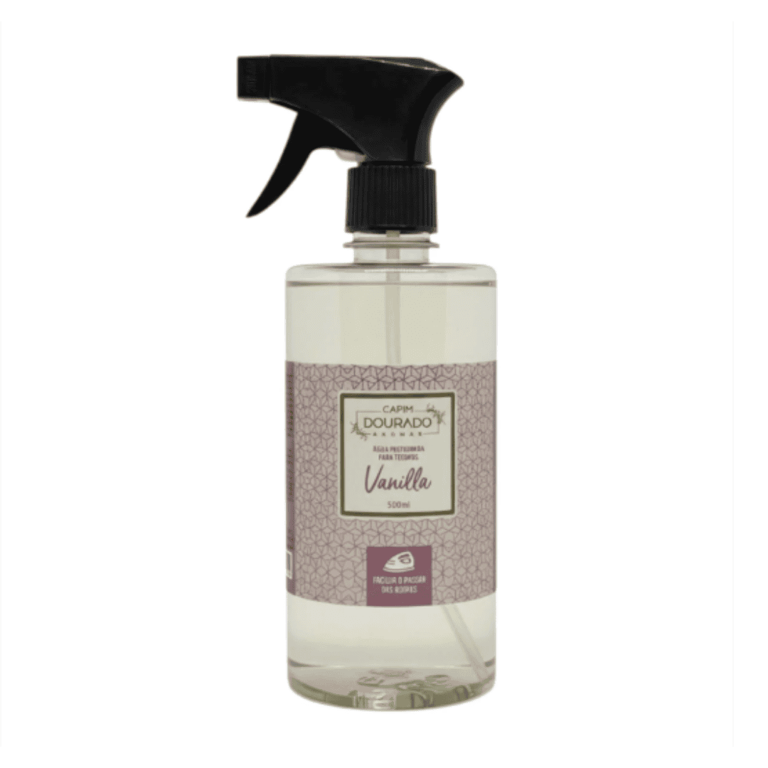 Água Perfumada Tecidos Vanilla Spray 500ML - CAPIM DOURADO