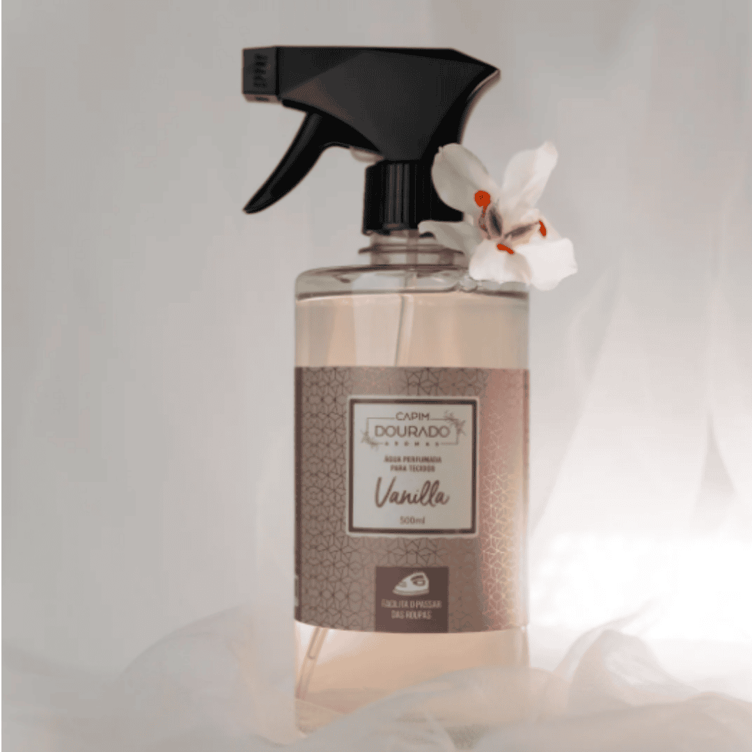 Água Perfumada Tecidos Vanilla Spray 500ML - CAPIM DOURADO - Imagem 2
