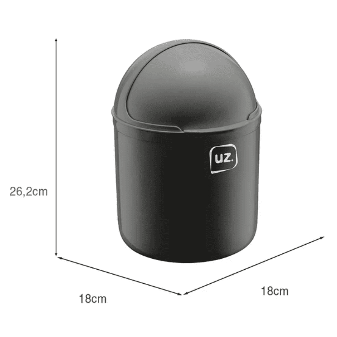 Lixeira Preta 4L - UZ - Imagem 2