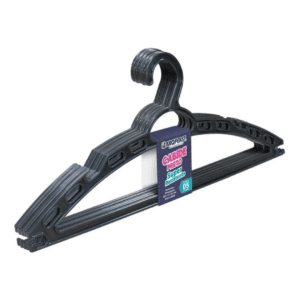 Cabide Roupas 5 Peças Preto - ARQPLAST