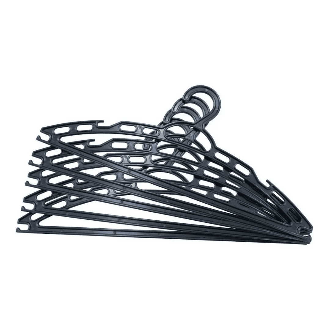 Cabide Roupas 5 Peças Preto - ARQPLAST - Imagem 2