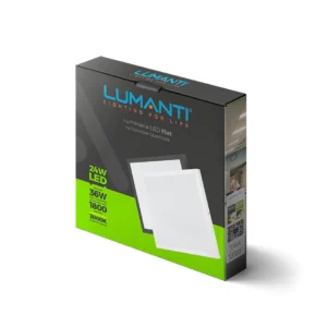 Luminária LED Sobrepor Quadrada Branca Flat 24W  6500K - LUMANTI