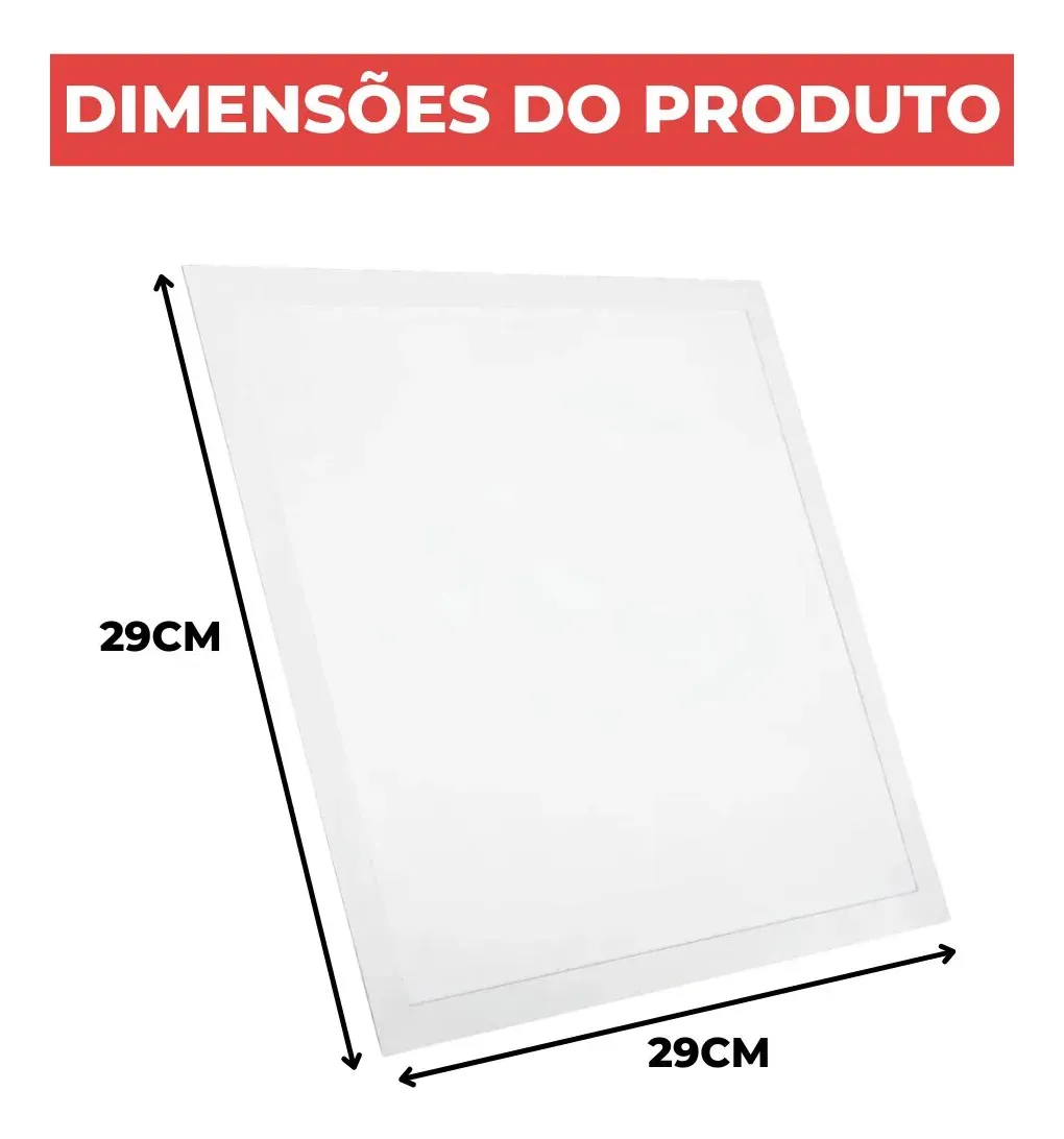 Luminária LED Sobrepor Quadrada Flat 24W 6500K - LUMANTI - Imagem 2